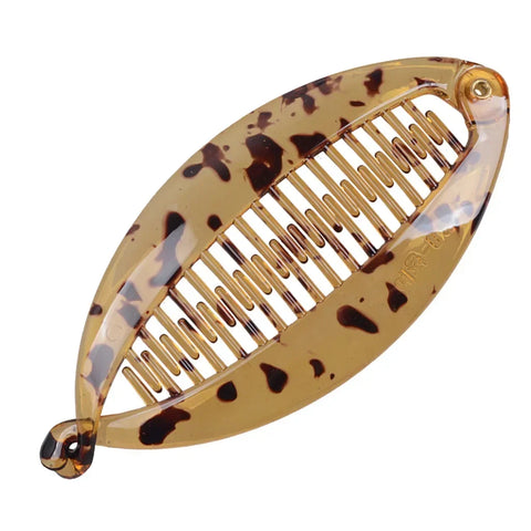 Klamra bananowa do włosów w panterkę 12 cm - Spinkarnia