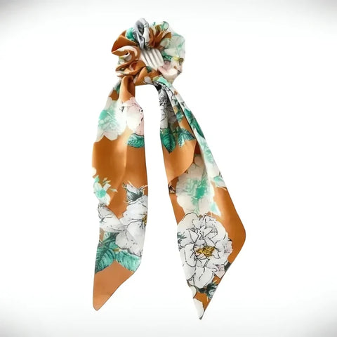 Satynowa gumka scrunchie z bandaną - 5 cm - Spinkarnia