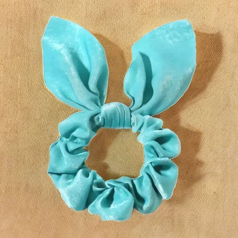 Gumka do włosów scrunchie z kokardą - Spinkarnia