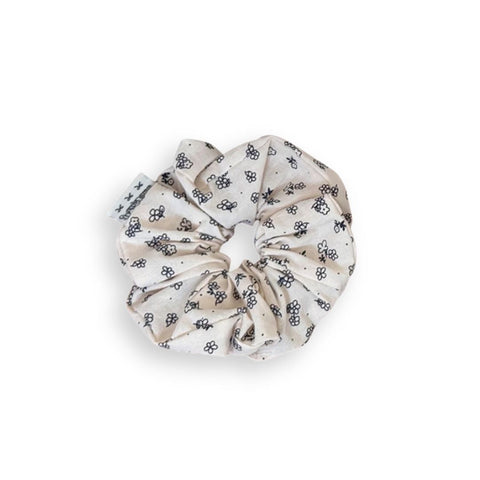 Scrunchie - gumka do włosów w drobne kwiaty - Spinkarnia