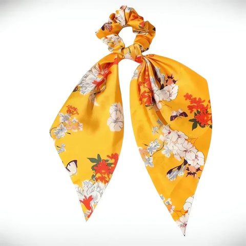 Gumka do włosów scrunchie z apaszką, 9 cm - Spinkarnia