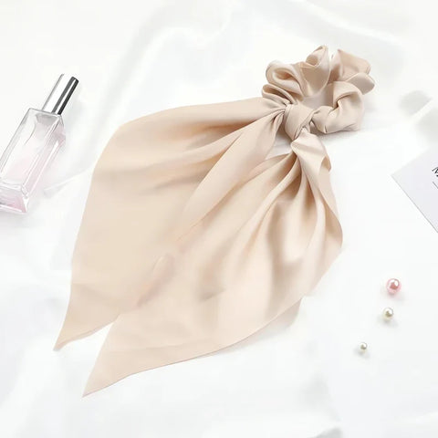 Gumka do włosów scrunchie z apaszką - 9 cm - Spinkarnia