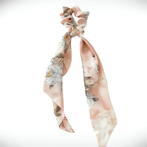 Gumka do włosów scrunchie z apaszką satynowa - Spinkarnia