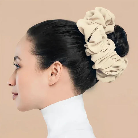 Duża gumka do włosów scrunchie z tkaniny - 6 kolorów - Spinkarnia