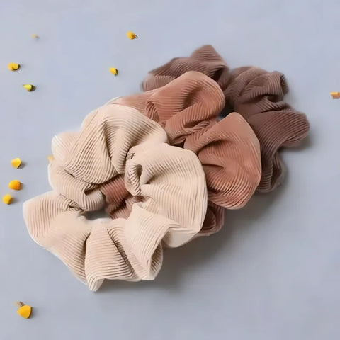Gumka scrunchie do włosów Triple Tendance, 12 cm - Spinkarnia
