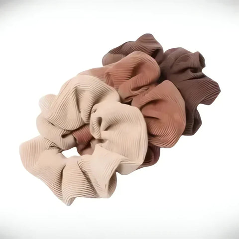 Gumka scrunchie do włosów Triple Tendance, 12 cm - Spinkarnia