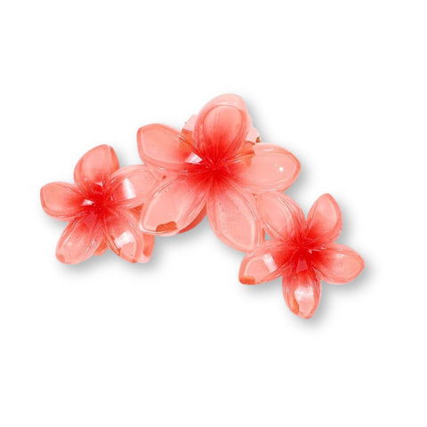 Klamra do włosów z trzema kwiatami frangipani - Spinkarnia