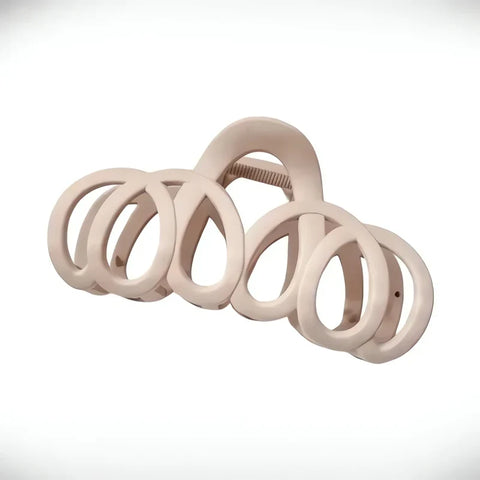 Beżowa duża klamra do włosów 12,5 x 6,8 cm - Spinkarnia
