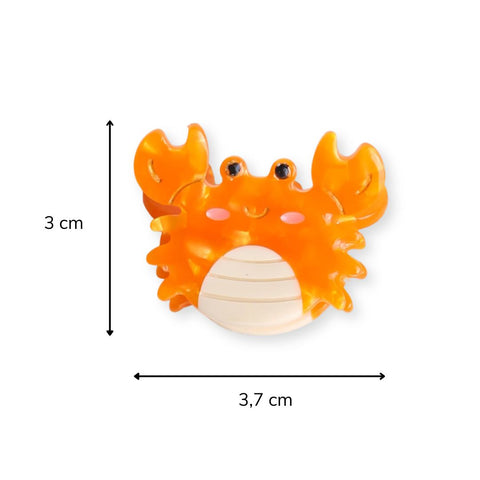 Mała klamra do włosów krab z acetatu 3 x 3,7 cm - Spinkarnia