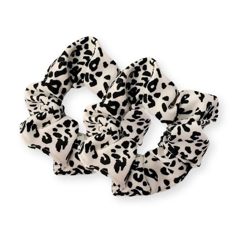 Gumki do włosów scrunchie w panterkę - zestaw - Spinkarnia