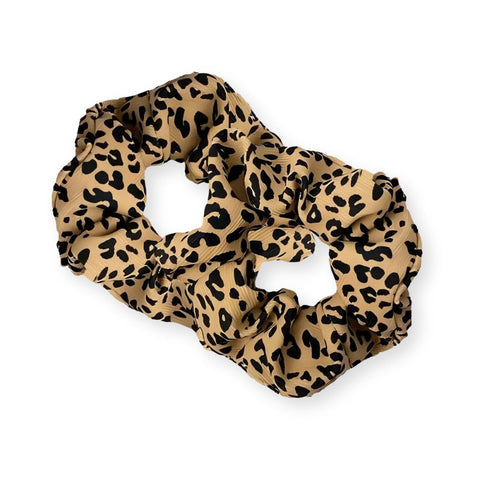 Gumki do włosów scrunchie w panterkę - zestaw - Spinkarnia