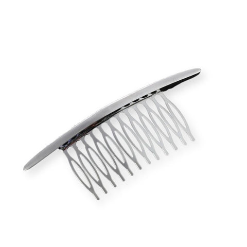 Srebrny grzebyk do włosów z metalu - 11 cm - Spinkarnia