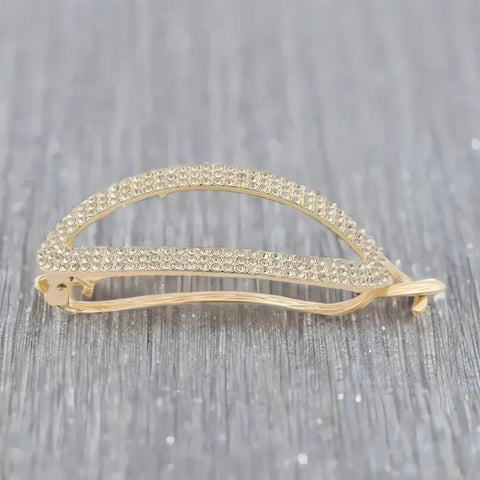 Biżuteryjna spinka do włosów ze strasami 9,3 cm - Spinkarnia