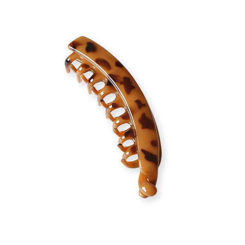 Klamra do włosów bananowa vintage w efekt żółwiej skorupy - Spinkarnia